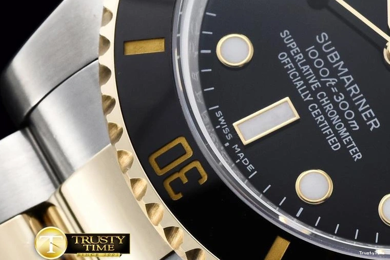 1023 ROLSUB183A – Submariner 116613 18K Wrapped TT Blk V7 Noob A- Bold 1061